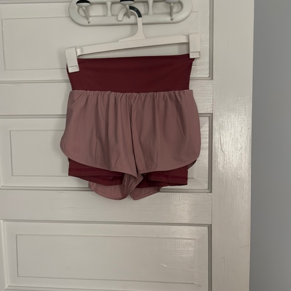 Two-Tone High-Waisted Zyia Active  Shorts
